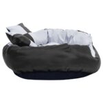 Hondenkussen omkeerbaar en wasbaar 85x70x20 cm grijs en zwart - Afbeelding 3