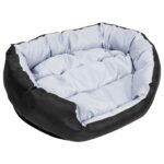 Hondenkussen omkeerbaar en wasbaar 85x70x20 cm grijs en zwart - Afbeelding 7