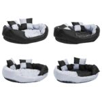 Hondenkussen omkeerbaar en wasbaar 85x70x20 cm grijs en zwart - Afbeelding 8