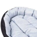 Hondenkussen omkeerbaar en wasbaar 85x70x20 cm grijs en zwart - Afbeelding 9