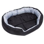 Hondenkussen omkeerbaar en wasbaar 110x80x23 cm grijs en zwart - Afbeelding 6