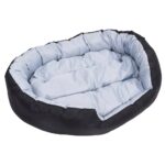 Hondenkussen omkeerbaar en wasbaar 110x80x23 cm grijs en zwart - Afbeelding 7