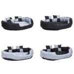 Hondenkussen omkeerbaar en wasbaar 110x80x23 cm grijs en zwart - Afbeelding 8