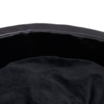 Hondenmand 79x70x19 cm pluche en kunstleer zwart – Image 5