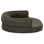 Hondenbed ergonomisch linnen-look 75x53 cm donkergrijs – Image 3