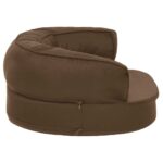 Hondenbed ergonomisch linnen-look 60x42 cm bruin - Afbeelding 3
