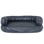 Hondenmand ergonomisch schuim 60x42 cm kunstleer donkerblauw – Image 3