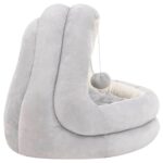 Kattenmand 40x40x35 cm grijs en crèmekleurig - Afbeelding 3
