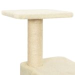 Kattenkrabpaal met sisal krabpalen 118,5 cm crèmekleurig – Image 6