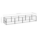 Hondenkennel 4 m² staal zwart - Afbeelding 5
