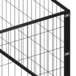 Hondenkennel 8 m² staal zwart – Image 4