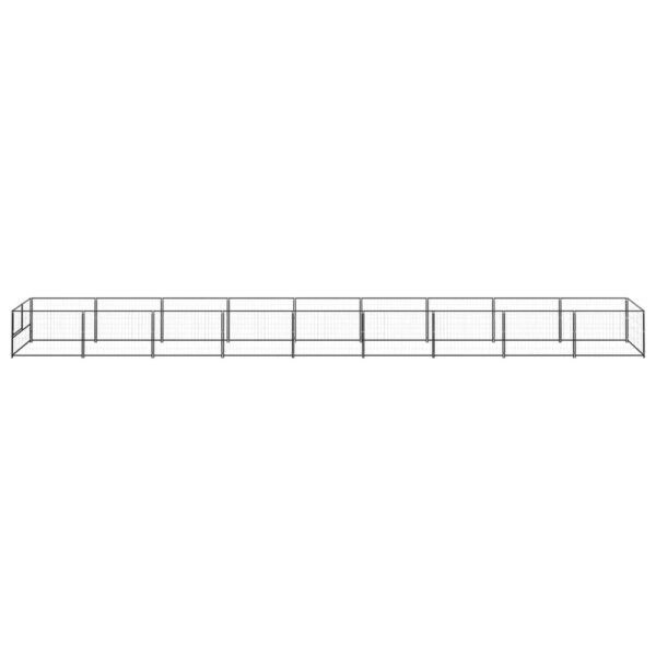 Hondenkennel 9 m² staal zwart