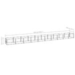 Hondenkennel 10 m² staal zwart - Afbeelding 5