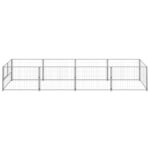 Hondenkennel 4 m² staal zilverkleurig