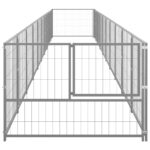 Hondenkennel 10 m² staal zilverkleurig - Afbeelding 2