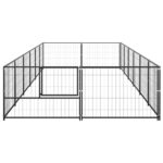 Hondenkennel 12 m² staal zwart - Image 2