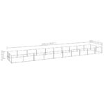 Hondenkennel 20 m² staal zilverkleurig - Image 5
