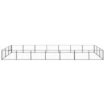 Hondenkennel 21 m² staal zwart