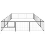 Hondenkennel 30 m² staal zwart - Image 2