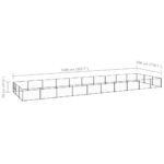 Hondenkennel 30 m² staal zwart - Image 5
