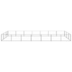 Hondenkennel 21 m² staal zilverkleurig