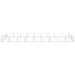 Hondenkennel 27 m² staal zilverkleurig