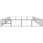 Hondenkennel 40 m² staal zwart - Image 2