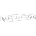 Hondenkennel 40 m² staal zwart - Image 5