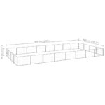 Hondenkennel 32 m² staal zilverkleurig - Afbeelding 5
