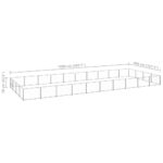 Hondenkennel 40 m² staal zilverkleurig - Image 5