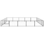 Hondenkennel 25 m² staal zwart – Image 2