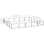 Hondenkennel 25 m² staal zwart – Image 5