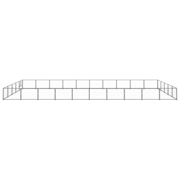 Hondenkennel 50 m² staal zwart
