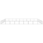 Hondenkennel 45 m² staal zilverkleurig