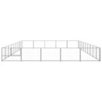Hondenkennel 45 m² staal zilverkleurig - Image 2