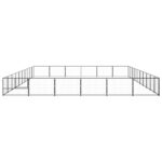 Hondenkennel 60 m² staal zwart - Image 2