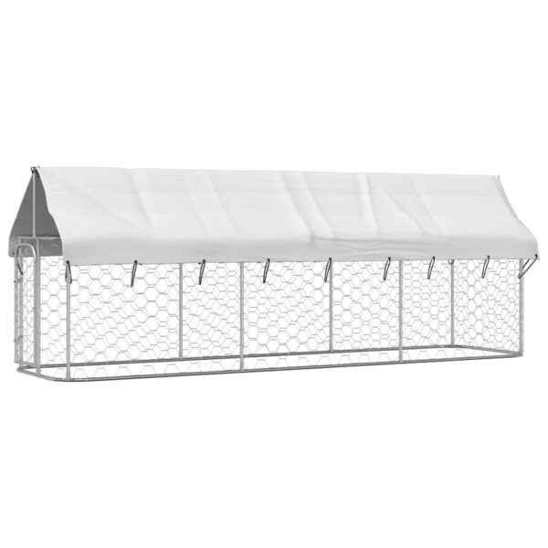 Hondenkennel voor buiten met dak 400x100x150 cm