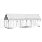 Hondenkennel voor buiten met dak 400x100x150 cm – Image 4
