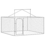 Hondenkennel voor buiten met dak 200x200x150 cm – Image 3