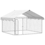 Hondenkennel voor buiten met dak 200x200x150 cm – Image 4