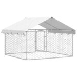 Hondenkennel voor buiten met dak 200x200x150 cm – Image 6