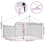 Hondenkennel voor buiten met dak 200x200x150 cm – Image 10