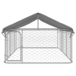 Hondenkennel voor buiten met dak 400x200x150 cm – Image 2