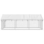 Hondenkennel voor buiten met dak 400x200x150 cm – Image 5