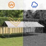 Hondenkennel voor buiten met dak 400x200x150 cm – Image 7