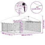 Hondenkennel met dak 300x300x150 cm – Image 10