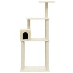 Kattenkrabpaal met sisal krabpalen 147 cm crèmekleurig – Image 3
