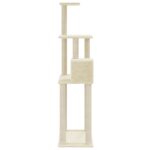 Kattenkrabpaal met sisal krabpalen 147 cm crèmekleurig – Image 4