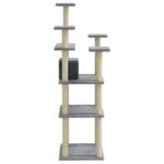 Kattenmeubel met sisal krabpalen 171 cm lichtgrijs - Afbeelding 5