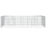 Konijnenkooi met 2 panelen 220x110x55 cm gegalvaniseerd ijzer - Afbeelding 2